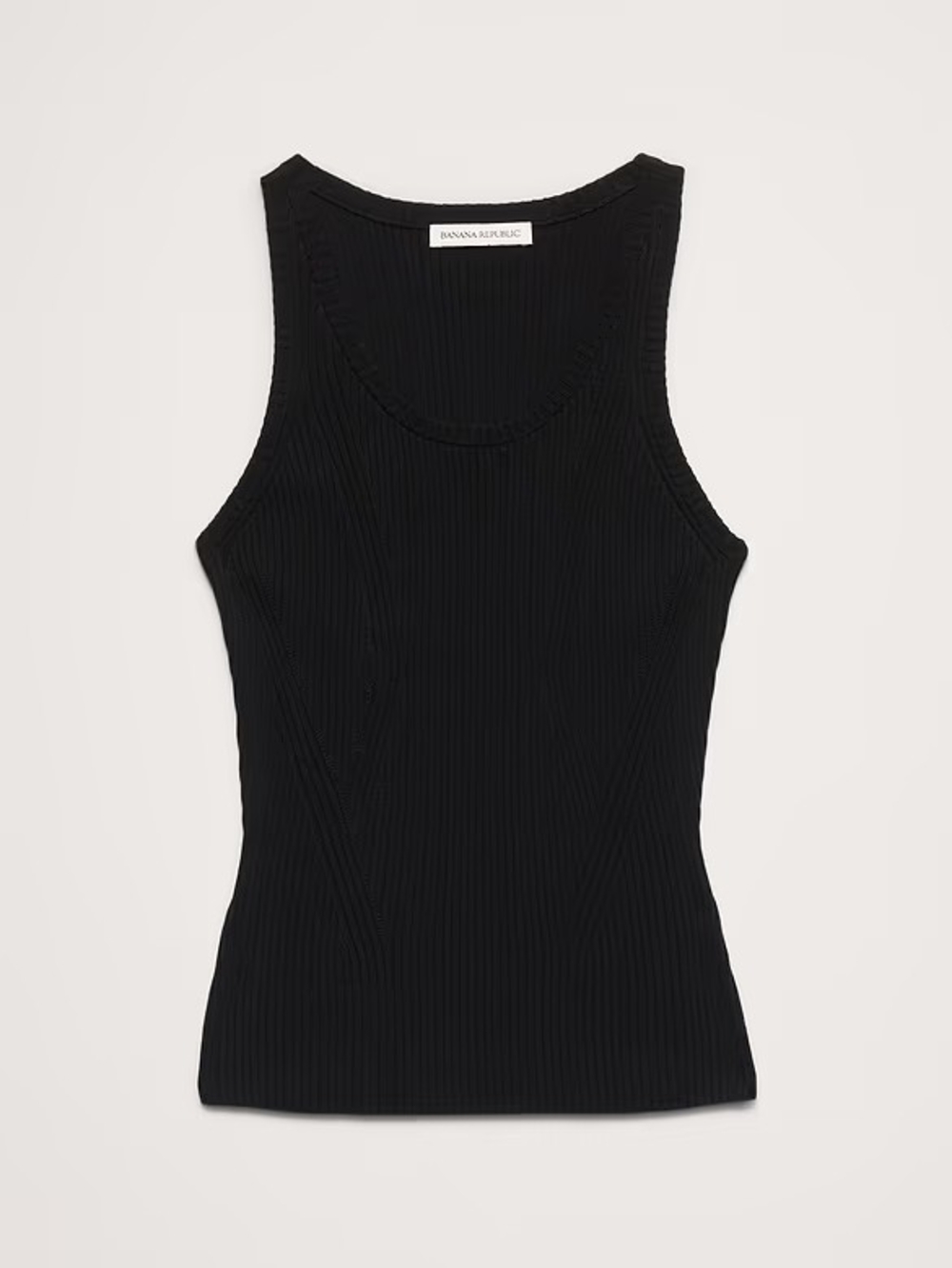 LAST CALL - Banana Republic Black Ribbed Tank Top - Picture 4 of 7
